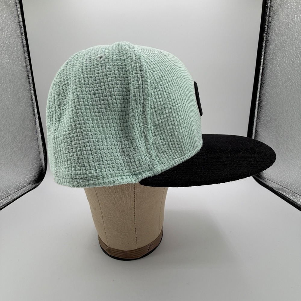 Chicago Cubs Thermal Knit Hat New Era 59Fifty Mint Green Black Fitted 7 1/2 NEW - Picture 5 of 12
